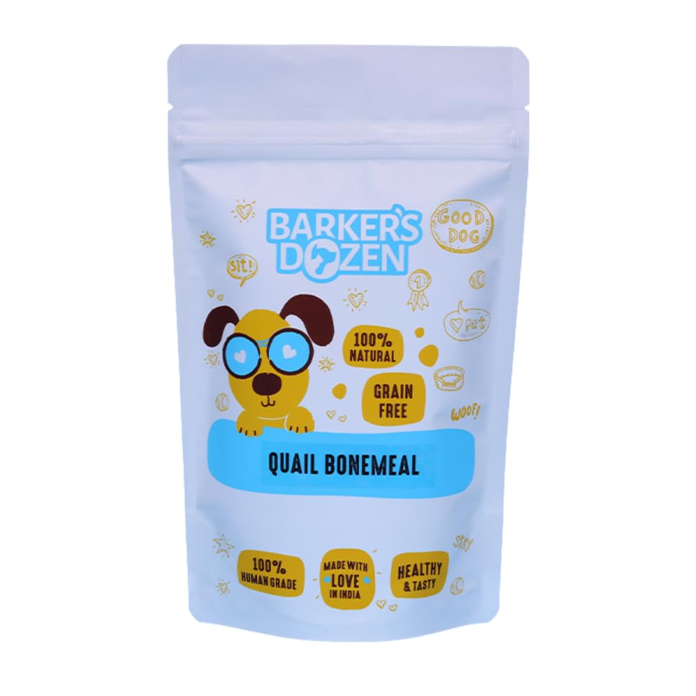 Quail Bonemeal Powder for Dogs (90g) | Single Ingredient Recipe | 100% Natural | Barker's Dozen Pet Bakery