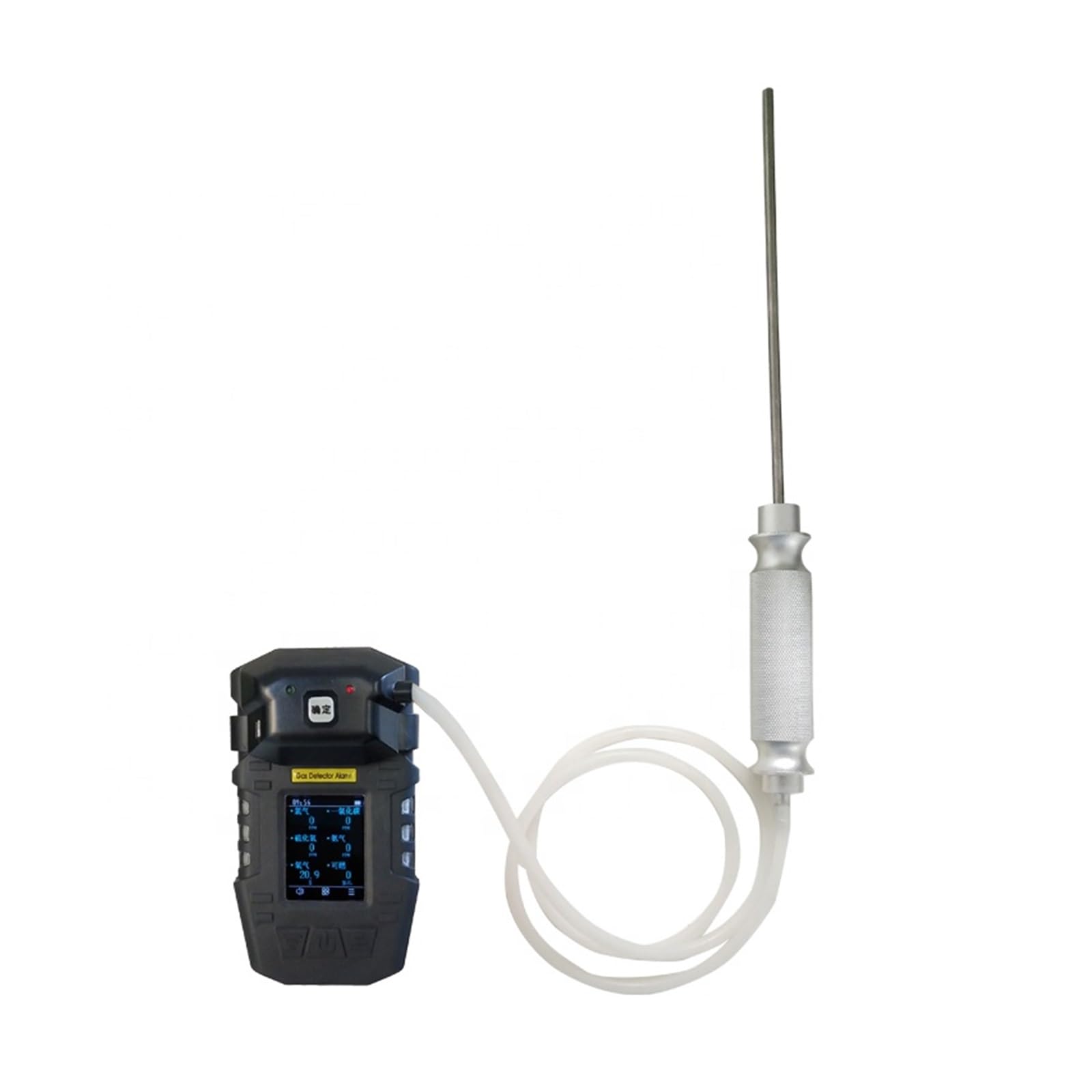 Gasdetektor, S318 Tragbarer Mehrgasdetektor 6-in-1-Gasanalysator mit externer Pumpe