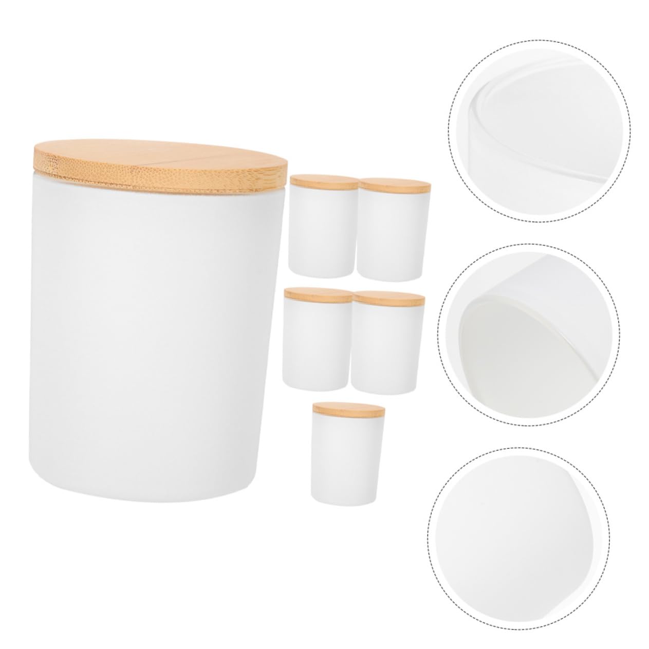 EXCEART 6 Vasetti per Candele in Vetro per Aromaterapia, Contenitori Vuoti Pratici per Candele Fai da Te, Set da 6 per Casa e Laboratorio