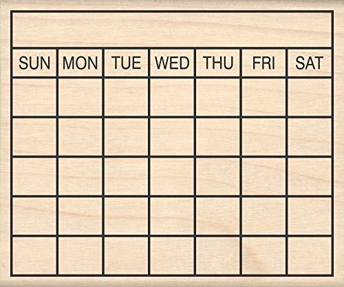 Stamps by Impression Journal Habit Tracker Calendar Rubber Stamp 2.25 x 2.75 5 Row ST 1299