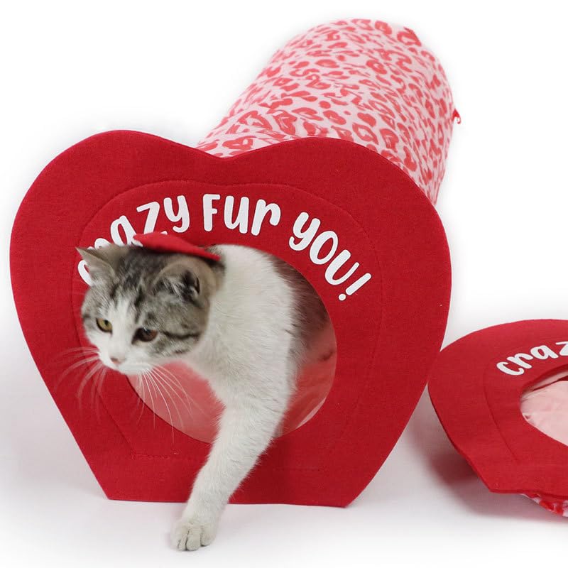 Floving Cat Tunnel Pet Toy Tunnel,Cat Tube Pop Up Tunnel Set,Collapsible Kitty Tunnel Long Cats Tube with Plush Ball,Kitten Toys for Indoor,also suitable for puppies rabbits - Image 2