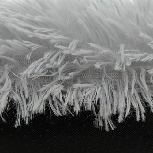 Domarex Hundebett Katzenbett weich flauschig 70x50 cm - orthopädisches Haustierbett für kle-ine Hunde & Katzen - rutschfestes, pflegeleichtes Kuschelkissen aus Polyester mit Silikonfüllung - Grau