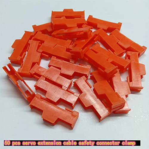 Skrnrhrery Servo Cable Clip Lock, 50 Pcs Servo Extension Cable Safety Connector Clip Lock For Servo Extension Cable Male/Female Or Servo Y Adapter Cable, Jr Servo Cable Kit #TOP3