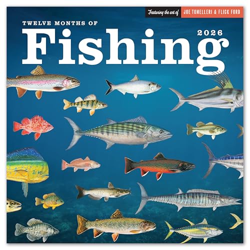 Twelve Months of Fishing Wall Calendar