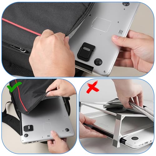Soportes invisibles portátiles para teclado de laptop 4 unidades miniatura 5