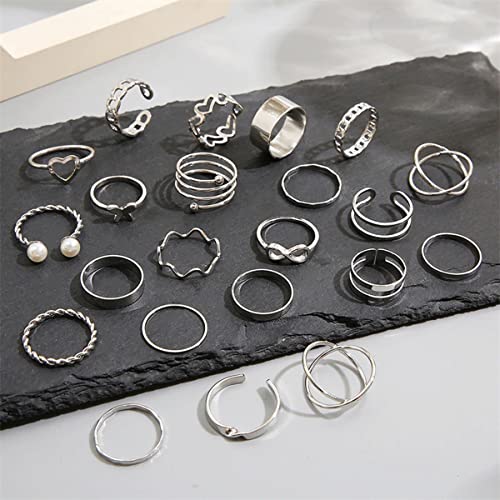 Contemporary Stackable Rings Set of 22