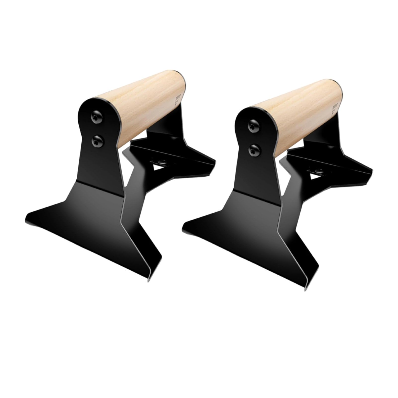 2 Pieces Wooden Push-up Stand Multi-Use Training Wooden Push-up Handles Sturdy Base Exercise Gear for Beginners, Indoor, Set of 2-image-19