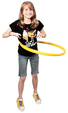 Sportime UltraHoops Strong and Controllable No-Kink PE Hoops - 24 inch - Set of 6 - Assorted Colors