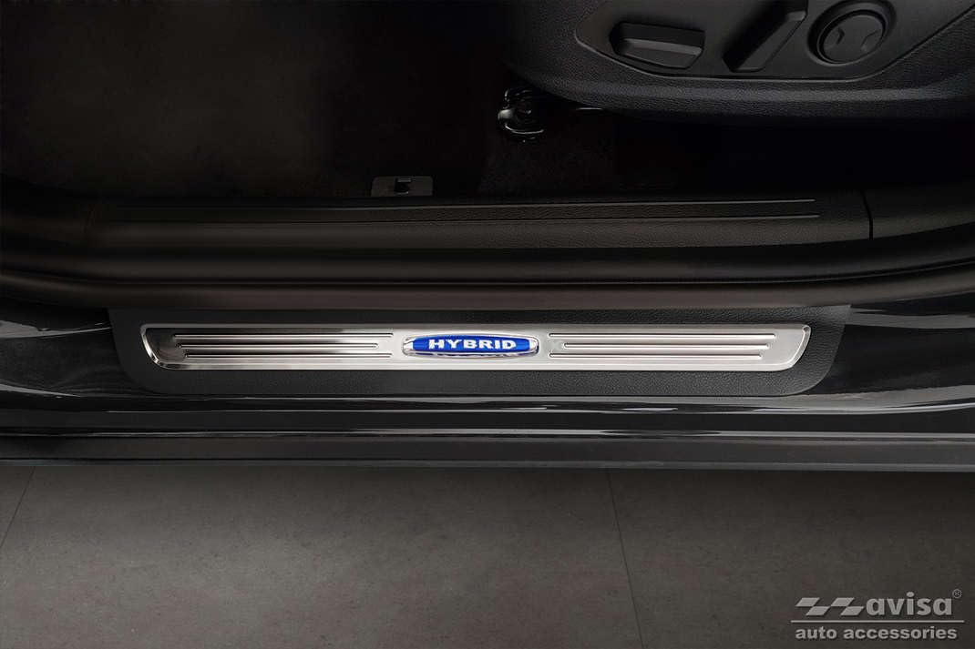 Ochraniacze progu drzwi Inox kompatybilne z Kia Sportage V 2021 - "Hybrid" - 2-częściowe