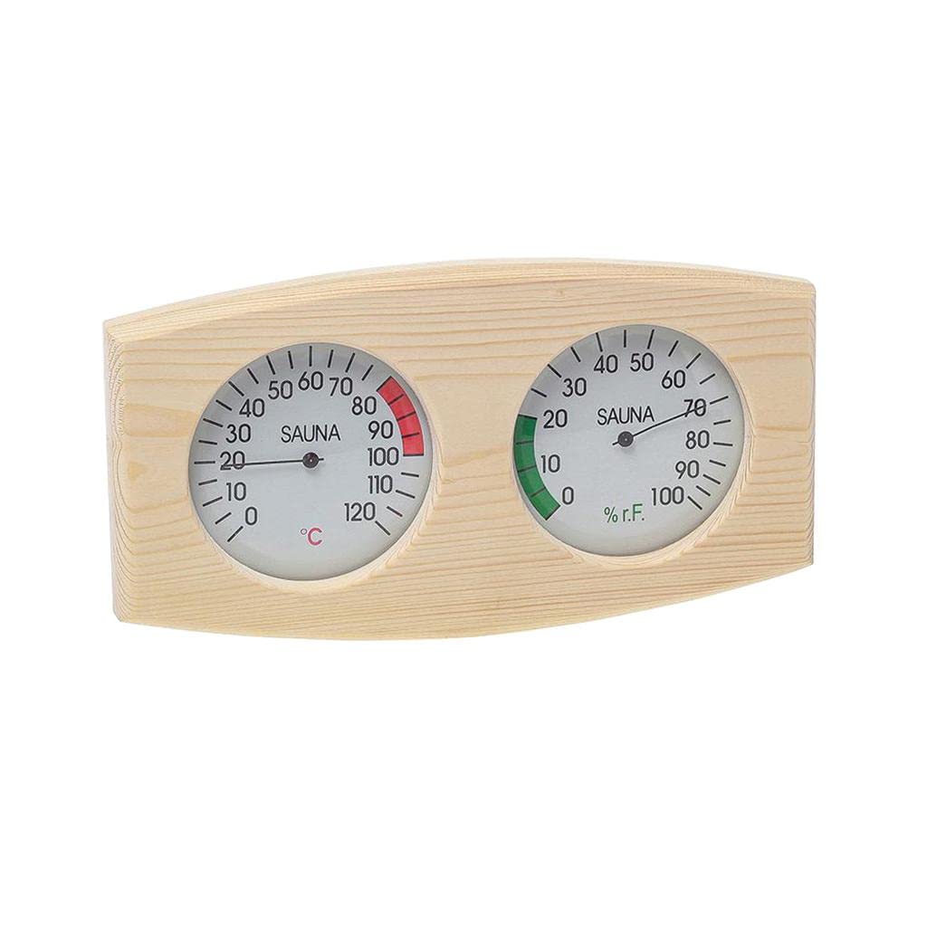 Club Bollywood®1X Pine Wood Sauna Thermometer&Hygrometer 2-In1 Horizontal Indoor Durable|Home & Garden | Pools & Spas |1 Piece 2 in 1 Sauna Thermometerhygrometer-image-41