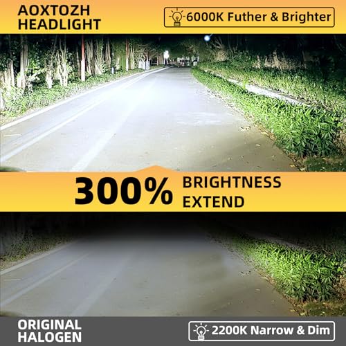 Image of HeadLight Bulbs Fit for 2000-2004 Ford Excursion,9007 High Low Beam Light Bulbs 9145 Fog Light License Plate Lights Combo,Halogen HeadLight,300% Brightness,Plug and Play,6000K White,6 Pcs