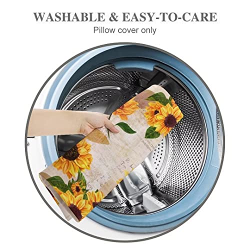 Sunflower Body Pillow Cover Vintage Sunflowers Floral Green Leaf Long Pillow Case With Zipper Decorative Soft Bedding Pillowcase Farmhouse Cushion Pillow Covers For Couch,Bedroom,Home Gifts 20"X54" #TOP6