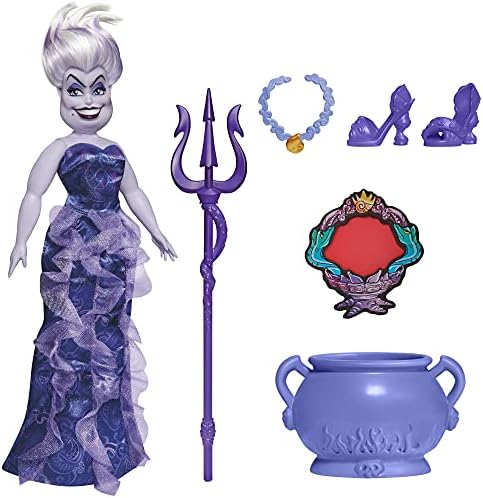 Disney Princess Villains Ursula Fashion Doll, Accessories and Removable Clothes, Disney Villains Toy for Kids 5 Years Old and Up