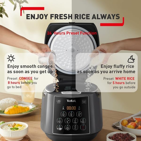 Għatu intern li jista' jinqala' tat-Tefal Easy Rice Plus RK736B għal tindif faċli.