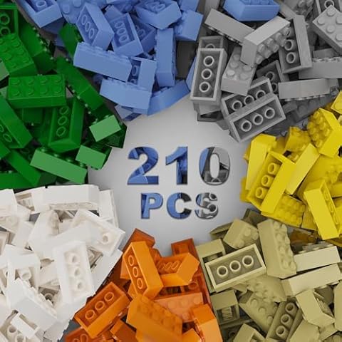 WEBRICK 210 Pcs Classic Building Bricks, 2x4 Bulk Bricks, Compatible with Lego Parts and Pieces, Creative Building Block Toys for Boys Girls Ages 6 7 8 9 10 Year Old Cover