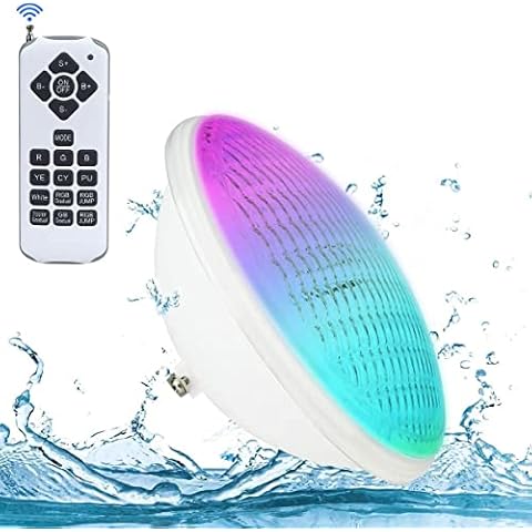 KOLLNIUN LED Poolbeleuchtung, 40W PAR56 RGB Schwimmbadleuchte Unterwasserscheinwerfer Cover