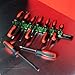 Olsa Tools Magnetic Screwdriver Organizer | Professional Quality Tool Organizer | Fits up to 16 Screwdrivers | Black and Green
