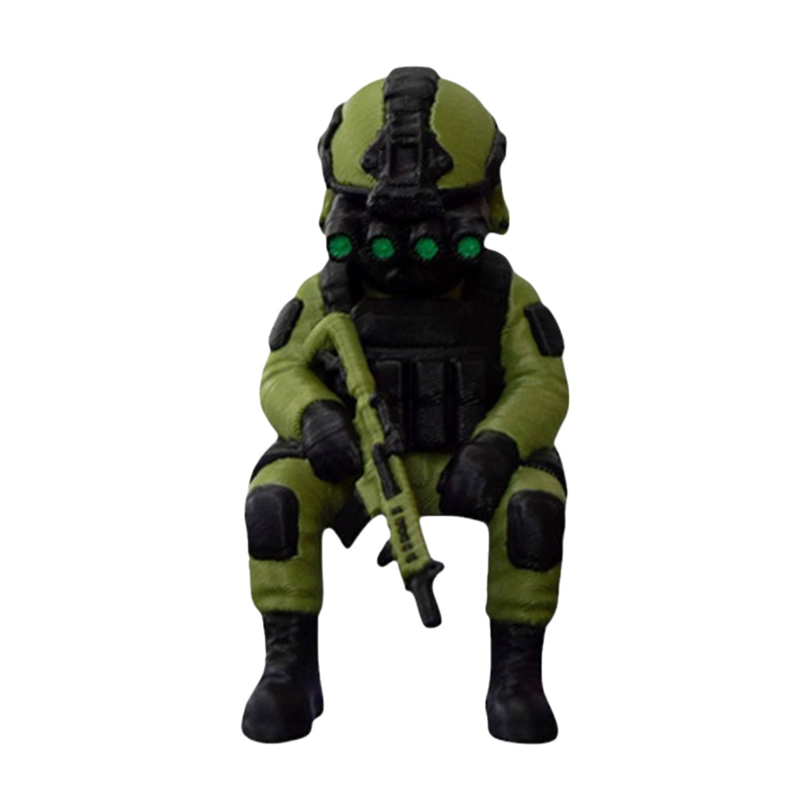 ZhzeYun 3D Printed Military Soldier Desktop Figurine, PLA Miniature Combat Soldier Model, Detailed Gear Ornament for Home Office Car Decor Military Enthusiasts Gift A