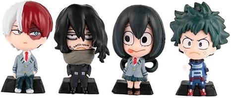 Amazon Co Jp 4個のアニメ僕のヒーローアカデミアミニフィギュアizuku Midoriya Asuiつゆ イレイザーヘッドスタチュー アクションフィギュアコレクターフィギュア 等々力松濤 ホーム キッチン