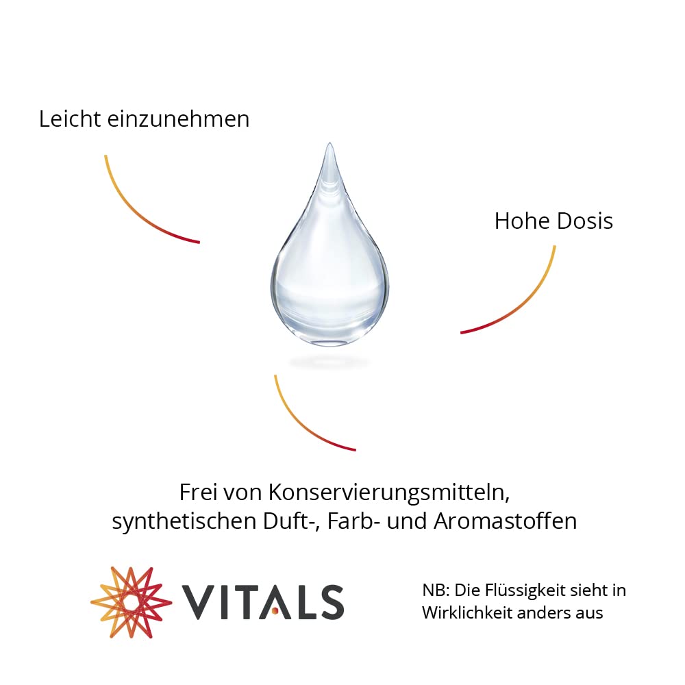 Vitals - Liposomales Vitamin C, 1000mg, Flüssiges Vitamin C, 250ml. Unterstützt das Immunsystem. 100% Vegan. Ohne Synthetische Duft-, Farb- und Aromastoffe.