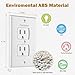 ModaBebis Universal Self-Closing Electrical Outlet Covers, Child Safety Guards Socket Plugs Protector, Flame Retardant ABS, BPA Free, Hardware Included (8 Pack)