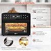 LLIVEKIT 30L Heißluftfritteuse XXL, Minibackofen Umluft mit 20 Programme und 9 Zubehör, Mini Backofen mit LED-Touchscreen, Airfryer Oven ohne Öl mit Sichtfenster, Zwei Kochmodi, Rezeptbuch, 80°C-230°C