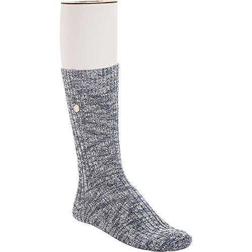 Birkenstock Damen Sock W Slub Blue Ct, Blau/Weiß, 10 Women/8 Men