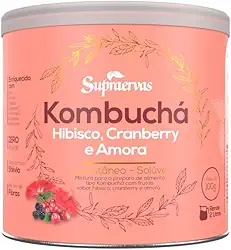 Kombuchá Hibiscus, Cranberry e Amora 200 g Supra Ervas
