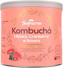 Kombuchá Hibiscus, Cranberry e Amora 200 g Supra Ervas