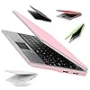 7 pulgadas portátil mini computadora portátil PC Netbook para niños Android 12 Quad Core 32GB WiFi cámara integrada YouTube Flash Player (rosa)