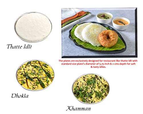 Image of BLeaf Stainless Steel-4 Plate Thatte Idli Stand /Dhokla Maker (4 Plate, 4 Idli)