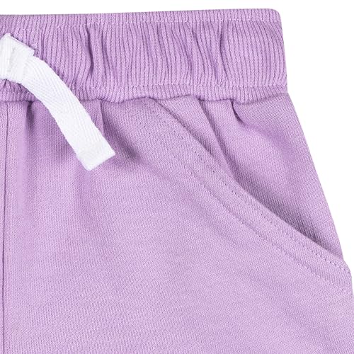 Gerber Baby Girls' 3-Pack Pull-On Knit Shorts, Purple, Pink & Blue, 2T - image 5