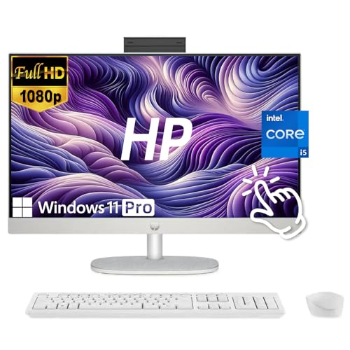 HP 24" FHD IPS Display All in One Desktop PC, Touch Screen,