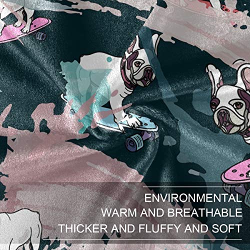 Emelivor Cozy Throw Blanket For Couch - French Bulldog Super Soft Warm Blanket For Bed Sofa Used Lightweight Throws Size 50 X 60 In #TOP1
