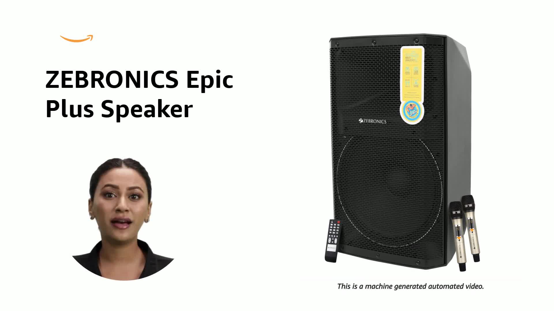 ZEBRONICS Epic Plus Party DJ Speaker, 480 Watts, Supports