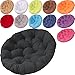 SHAIRMB Cojín Silla Papasan, Papasan Cojín de Asiento Redondo Impermeable Desmontable, Papasan CojíN para Silla con Cremallera,para Interiores Y Exteriores Cojí,Negro,120 * 120CM