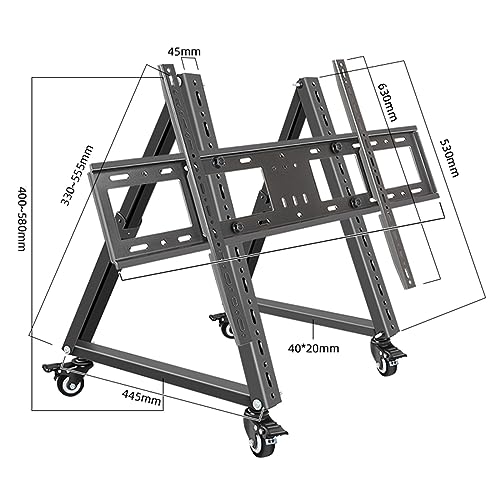 Soporte móvil bajo para TV 60-86 pulgadas con ruedas miniatura 2