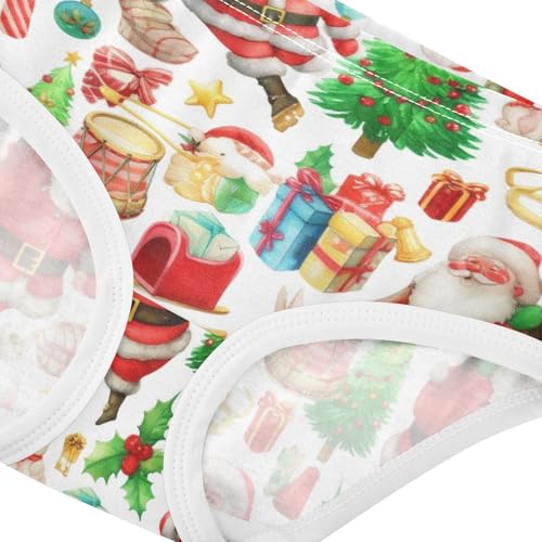 Joisal Cartoon Christmas Santa Claus Cute Girl Panties Cute Toddler Girls Underwear Cotton Fun Kids Briefs Undies 2t4