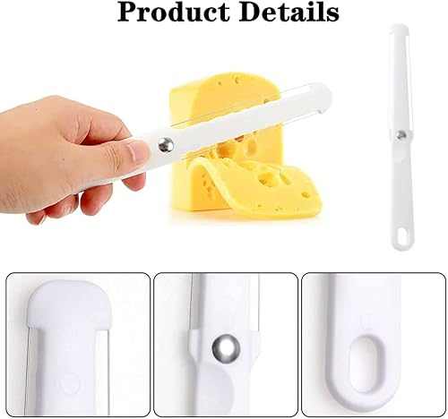 Miniatura 3 de Cortador de queso multifuncional para queso de 4 piezas, cortador de queso para bloque de queso