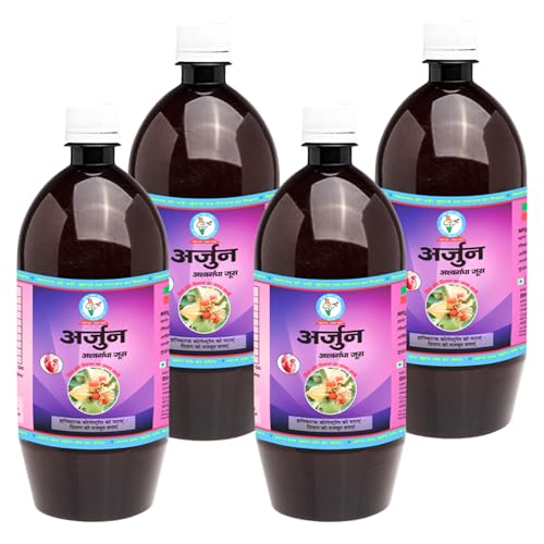 Image of Bharat Gram Udyog Arjun Ashwagandha Ras Liquid (Pack Of 4)