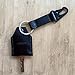 Leather Key Sleeve Key Ring Holder Vintage Cover Protective Key Case Covers Key protector handmade color (black)