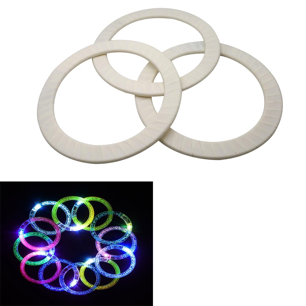 Earthradius Led Juggling Rings Rechargeable Light Up Juggling Rings Multiple Colors with Charger 1 Piece