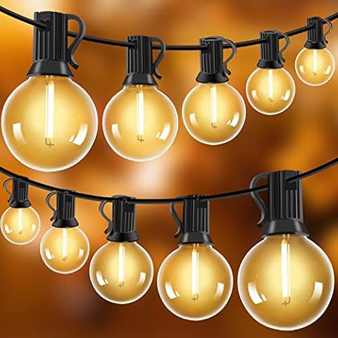 Guirnalda Luces Exterior VANDABAO 18M 30+2 Bombillas LED IP44 Impermeable Cover