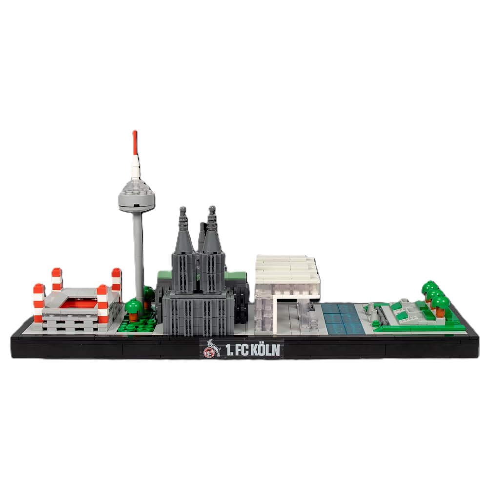 1. FC Köln Skyline Bausatz – Offizieller Fanartikel – Köln Skyline Modell zum Selberbauen – Fußball Fan Geschenk – 3D Modellbausatz für Erwachsene & Fans
