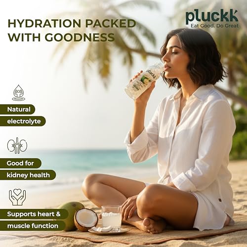 Image of Pluckk Tender Coconut Water with Real Malai Chunks - Pack of 18 (200mL Each) | Rich in Electrolytes, Vitamins & Minerals | No Added Sugar | No Concentrates | 100% Pure and Natural - 1200mL