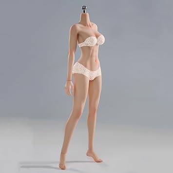 1/6 Scale Flexible Female Body 12inch Pale Skin Medium Breast Miniature Action Figure Body Doll Without Head Sculpt