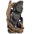 Sunnydaze 35-Inch Mountainside Rock Waterfall Fountain - Large Outdoor Water Fountain with LED Lights