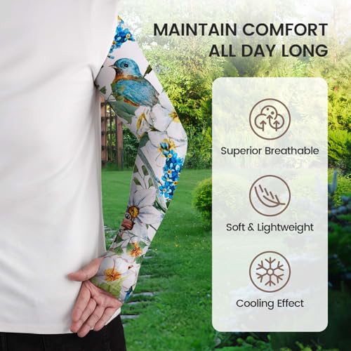 Image of YPHCDO Gardening Sleeves for Women Farm Sun Protection Thorn Proof Cooling Arm Sleeves to Cover Arms for Garden Sports