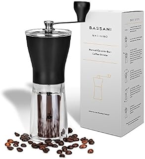 Manual Ceramic Burr Coffee Bean Grinder | Macinino by Bassani | Ceramic Conical