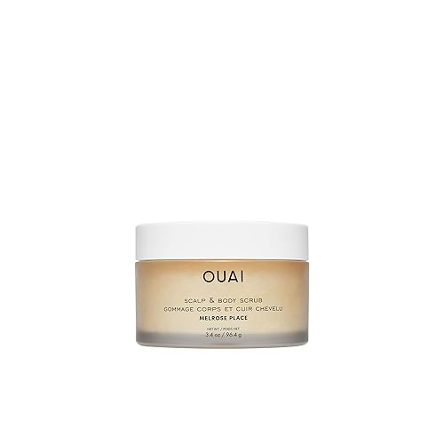 OUAI Scalp & Body Scrub Travel Size, Melrose Place - Exfoliating Body Scrub with Sugar & Coconut Oil Blend for Smooth, Moisturized Skin - Gentle for Removing Product Build Up (3.4 Oz) - Melrose Place - 100 ml (Pack of 1)